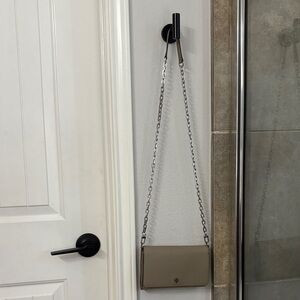 Tory Burch Taupe Leather Chain Shoulder Bag